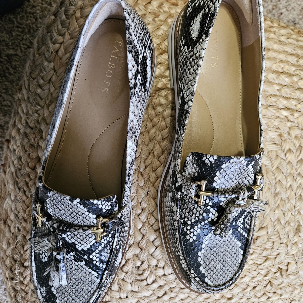 Talbots Women's Snake Print Loafers